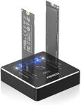 FIDECO M.2 NVMe SATA SSD Docking Station, USB 3.2 Gen 2, 20Gbps Dual NVMe SATA SSD Dock, Support Offline Clone, UASP and TRIM, Aluminum Design