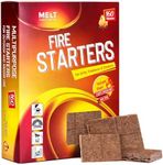 Melt Candle Company Fire Starter Squares, 160 Pieces - Fire Starters Kit for Campfires, Grill, Outdoor Fire Pit, Fireplace, BBQ - Water Resistant & Odorless - Camping Accessories