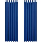 Deconovo Room Darkening Window Treatments Thermal Insulated Curtains Tab Top Blackout Curtains for Living Room Royal Blue W55 x L96 One Pair