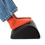 Foot Rest Under Desk, Ergonomic Footrest with Premium Memory Foam and Non-Slip Micro Beads Bottom, for Home Office Desk Airplane Travel for Relieving Knee Pain (Black)