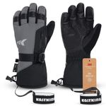 KastKing ThermoGrip Winter Ski Gloves, Waterproof 3M Thinsulate Snowboarding Gloves, Touchscreen Snow Gloves for Cold Weather Ice Fishing