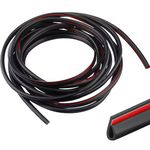 Car edge Protector Strip, CTRICALVER 5M Car door seal protector U-shaped car protection door edge protector, Fit for SUV Sedan MPV and Most Models (Black)