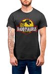 buzz shirts Gift for Fathers - Daddysaurus - Mens Jurassic Dinosaur Organic Cotton T-Shirt Black