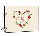 BP Design Solution You & Me Heart White Background Scrap Book Photo Album/Photo Dairy For Memories 20 Pages Size (8.5x6") inch