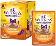 Wellness® Appetizing Entrées™ Mousse Chicken Recipe Infused with Broth Natural Wet Cat Food, 1.4 oz Pouch (Pack of 8)