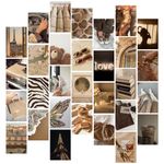 Kitty Cat - Brown Aesthetic Wall Collage Kit for Room Decor || Set of 30 Aesthetic Posters | 300 GSM Water Resistant Paper | Size 4x6 Inch | Comes With Double Sided Tape (30)