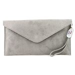 Craze London Brand Verapelle Italian Suede Large Envelope Shaped Clutch bag Purse handbag Rebecca Clutch Party Prom Clutch