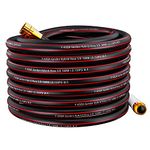 Y-ASQA Garden Water Hose 25 ft,Commercial Grade Rubber Lead-in Heavy Duty Hose 5/8 in Dia 25 Foot 150PSI Kink-Resistant Durable high Burst Strength Hoses