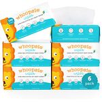 Whoopsie Wipes | Ultra-Soft - 100% Pure Cotton Dry Baby Wipes | Use Wet or Dry | Soft & Sensitive | Extra Strong & Absorbent (6 Pack - 600 Count)