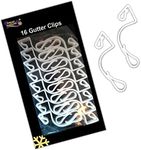 16 White Plastic Christmas Party Lights Decoration Roof Gutter Hanger Clips