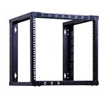 RackPath 9U Wall Mount Rack Open Frame 19in Server Equipment Rack Heavy Duty - 17in Depth