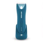 MENHOOD Balls and Body Grooming Trimmer 1.0 Pro for Men, IPX7 Waterproof, Wireless Charging with Type C Support & 150 Min Runtime, 4000K LED Light, Ceramic Blades for Below the Belt Grooming (Blue)