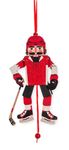 The Bridge Collection Nutcracker Hockey Player Pulltoy Ornament - Christmas Decorations - Home for The Holidays - Christmas Tree Ornaments - Hockey Ornament - Nutcracker Ornament