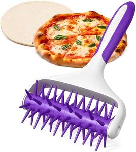 Pizza Roller Spikes (7.7" x 4.8") – Ergonomic Pizza Dough Docker with Non-Slip Handle & Long Spikes for Patterned Piercing – Lightweight Design for Home & Professional Use & Effortlessly Baking