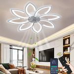 Wildcat Ceiling Fans with Lights,90CM Modern LED Dimmable Ceiling Light with Fan and Remote Control, Quiet, Creative 8 Lights Design, Ceiling Fan for Bedroom, Kitchen, Dining Room