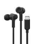 Belkin SoundForm Wired Earbuds with USB-C Connector, in-Ear Earphones w/Microphone - Headphones for iPhone 16, iPad Mini, Galaxy S24, Android, and More with USB-C Connector (USB-C Headphones) - Black