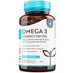 Omega 3 2000mg with 660mg EPA & 440mg DHA per Serving - 240 Softgel Capsules of Sustainably Sourced Pure Omega 3 Fish Oil - Made in The UK by Nutravita