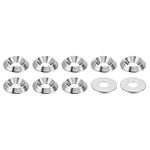 PATIKIL M6 Finish Countersunk Washer, 10pcs 18mm Dia. 3.5mm Tall Solid 304 Stainless Steel CNC Finish Cup Washer Screw Head Gasket for Industrial Construction