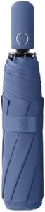 Paraguas plegable de viaje compacto Mango de apertura/cierre automático Capa de revestimiento Bloqueo de tela/Protección UV anti UPF 50 99,9% Paraguas de golf portátil Hombres Mujeres Niños