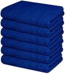 Softolle Premium 600 GSM Hand Towels –100% Combed Ring Spun Cotton Hand Towel - Pack of 6 Luxury Hand Towels - Highly Absorbent and Ultra Soft 16" x 30" inches (Royal Blue)