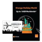 Orange Holiday Worldwide 14 days Prepaid SIM Card Combo Deal Official Authorized Internet Data in 4G/LTE (Data tethering Allowed) + 1 Sim Card Holder + 1 Pin (Asia America Europe)…