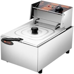 KRISP Electric Deep Fryer | 6 Litre Stainless Steel 2500W | Variable Temperature Control | 1 Year Warranty | Made In India