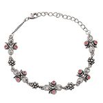 VOYLLA Abharan Pink and White Stones Casual Bracelet