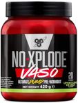 BSN Nutrition NOX Vaso, Ultimate Pump Pre Workout, Food Supplement Powder with Caffeine, Amino Acids, Vitamins and Plant Extracts, with Sweeteners, Lemon & Lime Ice Lolly Flavour, 20 Servings, 420 g