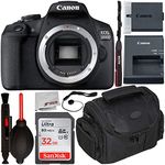 Canon EOS 2000D DSLR Camera (Body Only) with Starter Accessory Bundle – Includes: SanDisk Ultra 32GB SDHC Memory Card + Camera Carrying Case + Body Cap Keeper + Cleaning Pen + Dust Blower + More