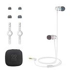 AMVR Noise Isolating Earbuds Earphones Custom Made for Quest 2 VR Headset, with 3D 360 Degree Sound In-Ear Headphones and Earphone Silicone Holders (White)