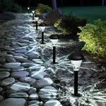 GIGALUMI 10 Pack Solar Lights Outdoor Waterproof,New Upgraded Solar Lights for Outside,Solar Garden Lights,Solar Outdoor Lights for Patio,Lawn,Yard and Landscape