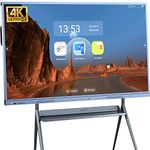 Smart Board Collaboration Hub, JYXOIHUB 55 Inch 4K UHD Digital Electronic Whiteboard Built in Dual OS for Classroom and Business, Touch Screen Interactive Smart Whiteboard (Board + Stand)
