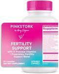 Pink Stork Fertility Supplements for Women - Prenatal Multivitamin with Ovulation, Conception, & Hormone Balance Support - 17 Vitamins & Inositol, Ashwagandha, & Vitex - 60 Capsules