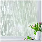 Lifetree Window Film Privacy: Frosted Glass Film for Windows Opaque Self-Adhesive Anti UV Static Cling Decorative Films for Home Office Bathroom 44.5 * 200cm