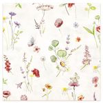 Crisky 100 Pcs Floral Luncheon Napkins Disposable Napkins for Wedding/Engagement/Bridal Shower/Baby Shower/Anniversary Tea Party Decoration, 3-Ply