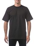 Pro Club Men's Heavyweight Cotton Short Sleeve Crew Neck T-Shirt, Black, 3XL