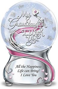 Musical Glitter Globe for Granddaughter with Swarovski Crystal and Poem Card by The Bradford Exchange