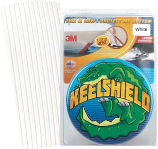 Gator Guards KeelShield Keel Guard 12 ft White - Boat Keel Protection Strip for Fiberglass and Most Aluminum Hulls - 5 in Wide Urethane - Easy DIY Install - 3M Adhesive - Made in USA