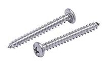 #10 X 1-3/4" Stainless Pan Head Phillips Wood Screw, (25pc), 18-8 (304) Stainless Steel Screws by Bolt Dropper