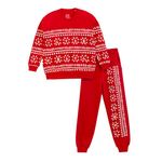 Nap Chief Unisex Kids Printed the season Lounge set | Cotton Night Suit for Boys & Girls Comfortable Nightdress for Kids Matching Tshirt & Jogger Set for Kids (Red 2-3 Years)