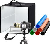 Photo Studio Light Box Kit,16"x16" Portable Professional Shooting Tent with 120 LED Lights Product Photography Box for Jewelry, Miniature Models etc