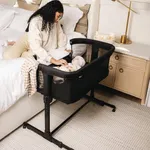 3 in 1 Baby Bassinet, Bedside Sleeper, & Playpen, Easy Folding Portable Crib (Black)- KoolaBaby (Mesh Bassinet)
