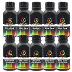 PrintStar 140gms Ultra Dark Toner Powder for HP 12A/15A/49A/53A Canon FX9 Toner Powder Single Color Toner (Black) (Pack of 10)