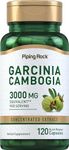 Piping Rock Garcinia Cambogia 1000mg 120 Quick Release Capsules Plus Chromium Picolinate Standardized Extract Non-GMO, Gluten Free Supplement