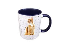 Personalised Ginger Cat Mug Gift - Present for Cat Lovers - Gifts for Cat Owner - Personalised Cat Mug - Country Style Mug (Navy)
