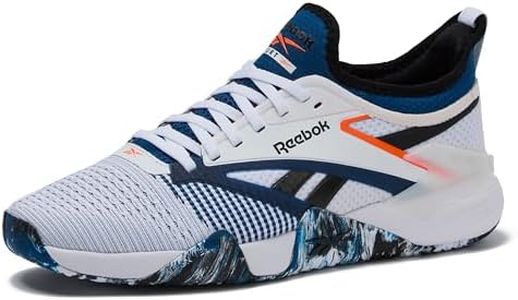 Reebok Nano Court Sport Men's Pickleball or Tennis Shoes for Men, Footwear White/Black/Athletic Blue, 11.5 Medium