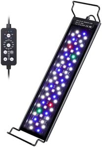hygger Illuminazione per Acquario,14W Lampada Aquarium LED,24/7 Luce LED per Acquario Aquarium LED Light con 9 Colori And 10 Luminosità Regolabili per Acquario da 30-45cm Tanks