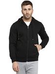 Gazelle Active Feel Good Plain Basic Black Color Hoodie with Zip for Men