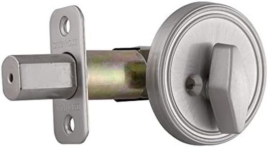 Design House 750836 Single Sided Deadbolt Lockset, Adjustable Backset, Satin Nickel Finish