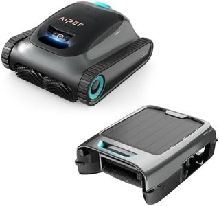 AIPER Scuba S1 Robotic Pool Cleaner Bundle with Surfer S2 Solar Pool Skimmer, Comprehensive Pool Cleaning for Inground Pools, Floor, Wall, Waterline and Pool Surface Cleaning